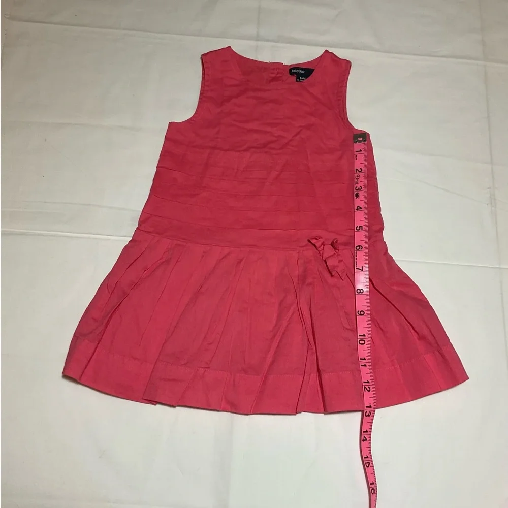 Baby Gap Girls 18-24 Months Coral Pink Sleeveless Drop Waist Cotton Dress